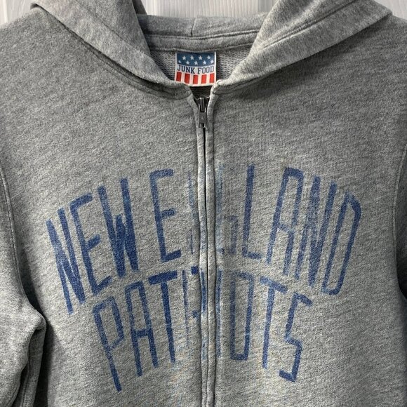 New England Patriots Junk Food Full Zip Hoodie Jacket Size Small/Medium - Picture 2 of 8